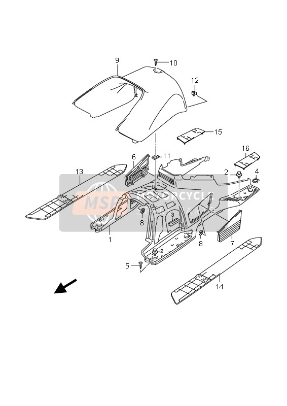 4812710G00, Cushion, Footboard No.1, Suzuki, 0